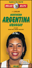 Argentina map - Uruguay map