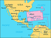 Caribbean: Bermuda - Bahamas - Greater Antilles - Map