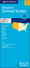 Western United States - map - Carte routière - karten - Arizona, California, Colorado, Idaho, Montana, Nevada, New Mexico, Oregon, Utah, Washington, and Wyoming