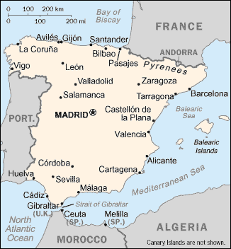 Espagne - Spain - Espaa - Spanien - Carte - map - karten