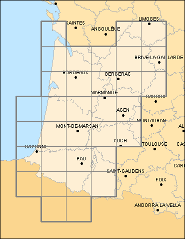 Carte Aquitaine 1:100000 - IGN
