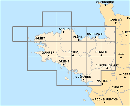 Carte Bretagne 1:100000 - IGN