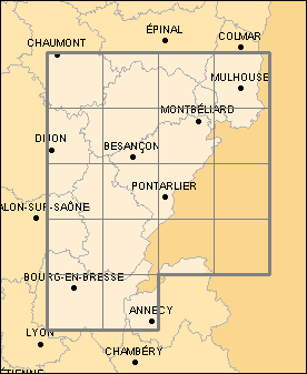 Carte Franche-Comt 1:100000 - IGN