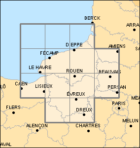 Carte Normandie 1:100000 - IGN