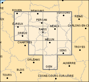 Carte Ile de France 1:100000 - IGN