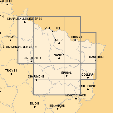 Carte Lorraine - Voges 1:100000 - IGN