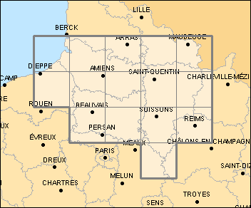 Carte Picardie 1:100000 - IGN