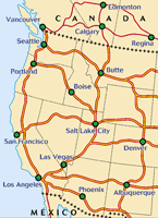 Western USA, Western Canada