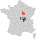 Yonne - 89 - Carte de France