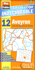 Carte routire Aveyron 
