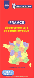 Carte départementale et administrative : France, 910,