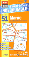 Carte routire Marne 