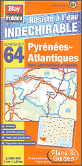 Carte routière des Pyrénées Atlantiques