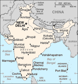 Inde - India - Indien - Carte - map - Karten