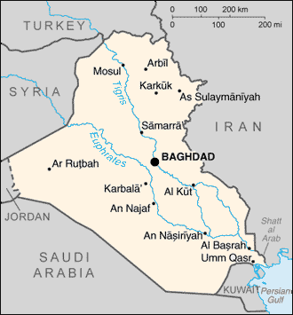 Iraq map - Carte Irak - Iraque