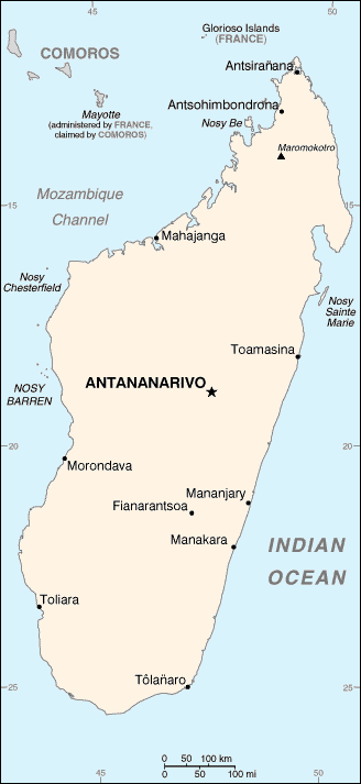map of Madagascar - Madagaskar - Madagscar 