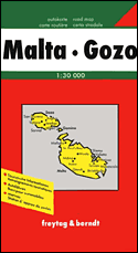 Carte routière : Malte - Malta Road Map - Autokarte Malta