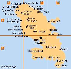 La Martinique carte departement