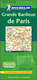 Carte Paris - Map Paris - Grande banlieue de Paris