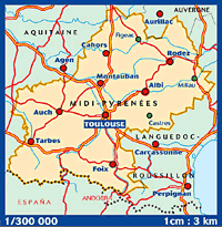 Midi-Pyrnes - Midi Pyrenees : Regional Map