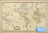 Antique Style World Map