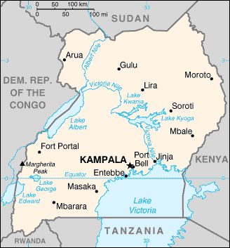 Ouganda - Uganda - carte - map - karten