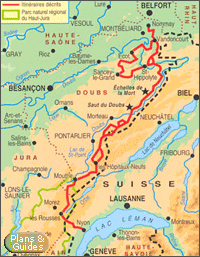Carrte Lacs et plâteaux du Jura - Randonnées