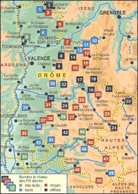 Drôme carte randonnées