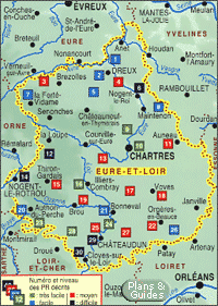 carte Eure et Loir - randonnées