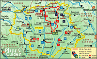 Carte Gers - randonnes