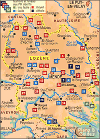 Carte randonnées - Lozère