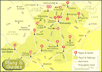 Carte du Pays de Valenay en Berry - Randonnes