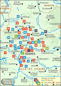 Carte du Pays de Rennes - Promenade et Randonnée