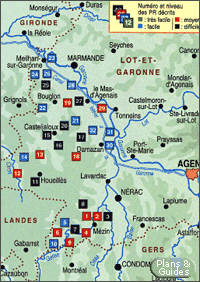 Carte Randonnes La Tnarze et les Landes de Gascogne