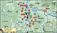 Carte Randonnes - Pays d'Albret, porte de Gascogne