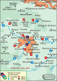 Carte Randonnes - Arras et ses environs  pied