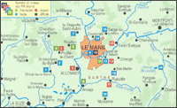 Le Mans - Carte randonnées