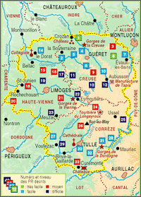 Le Limousin à pied - carte randonnée