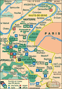 Carte randonnée - Hauts de Seine