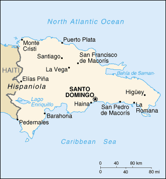 Carte Republique Dominicaine - Map Dominican Republic - Dominikanische Republik - Republica Dominicana - Repubblica Dominicana - Dominicaanse Republiek Dominikanska republiken - Dominikaaninen tasavalta