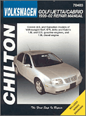 Volkswagen Golf, Jetta, Cabrio Repair & Service Manual
