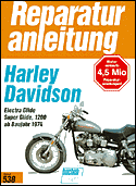 Harley Davidson Electra Glide / Super Glide Modelle FL, FLH, FX, FXE (ab Baujahr 1974).