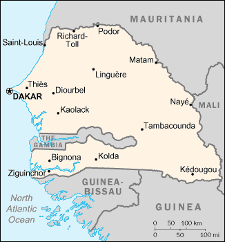 Map of Senegal - Carte du Sngal