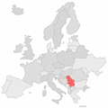 Carte Serbie, Map Serbia, Serbien