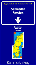 Schweden - Suede - Sweden - carte - Landkarte - Road map