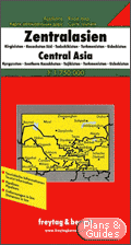 Carte de l'Asie centrale - Kazakhstan, Kirghizstan, Ouzbkistan, Tadjikistan et Turkmnistan - Central Asia: Road Map Kazakhstan, Tajikistan, Uzbekistan, Kyrgystan and Southern Kazakhstan - Zentralasien - Kirgisistan, Sd Kasachstan, Tadschikistan, Turkmenistan, Usbekistan